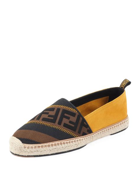 fendi mens espadrilles|Fendi woven flat sandals.